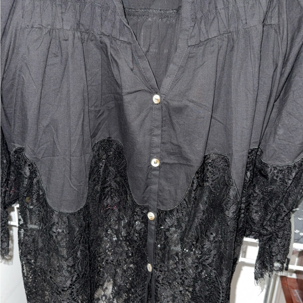 Vici Black Lace Blouse